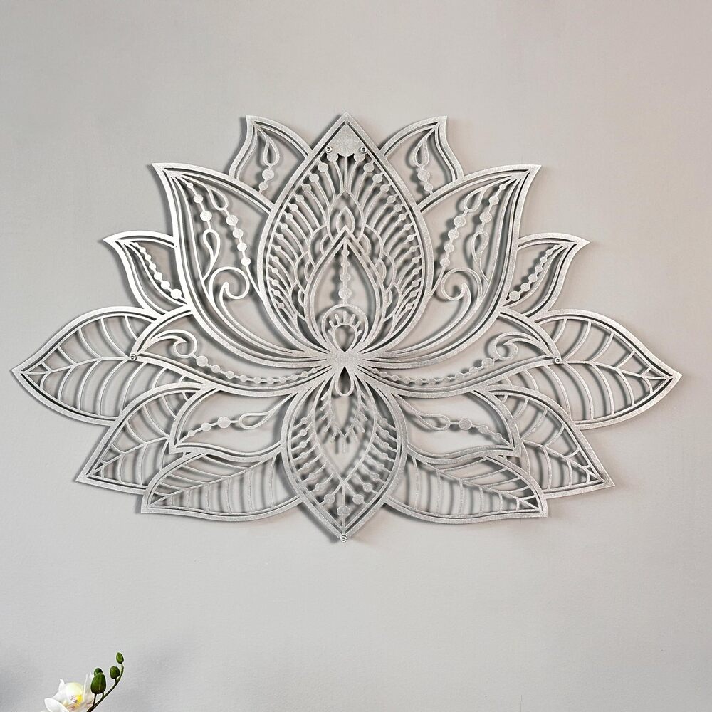 6305 Mandala Metal Wall Decor Lotus Flower Meditation Room Decor